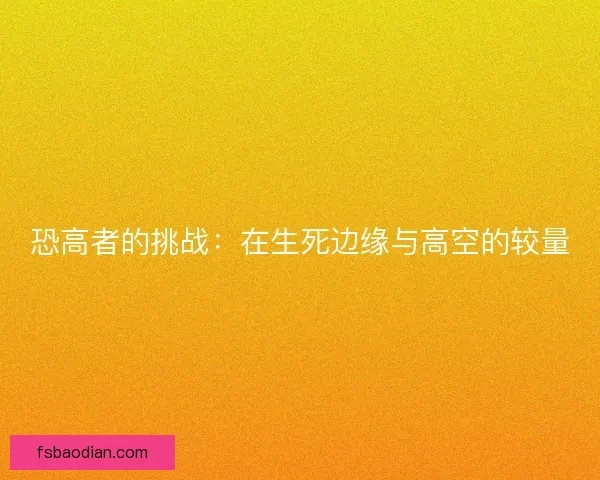 恐高者的挑战：在生死边缘与高空的较量