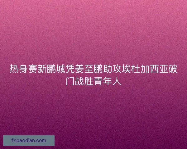 热身赛新鹏城凭姜至鹏助攻埃杜加西亚破门战胜青年人